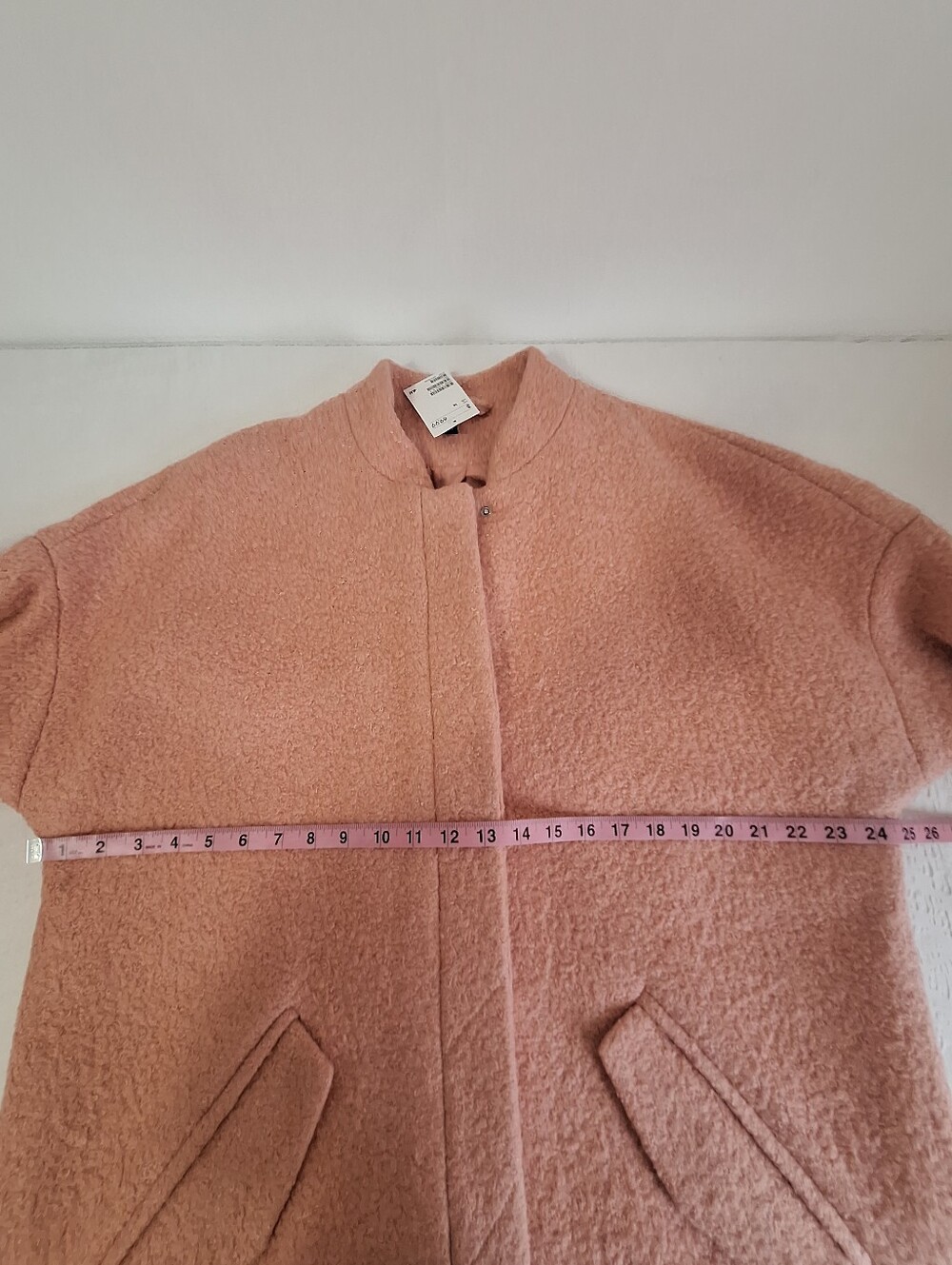 NWT H&M Dusty Pink Teddy Bouclé Jacket - Picture 5 of 8